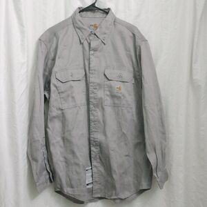Carhartt Light Gray Fire Resistant Button Down Shirt